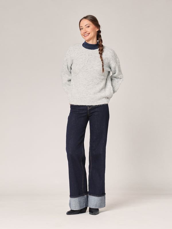 Pullover mit Blumenmuster