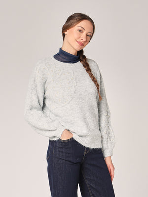 Pullover mit Blumenmuster