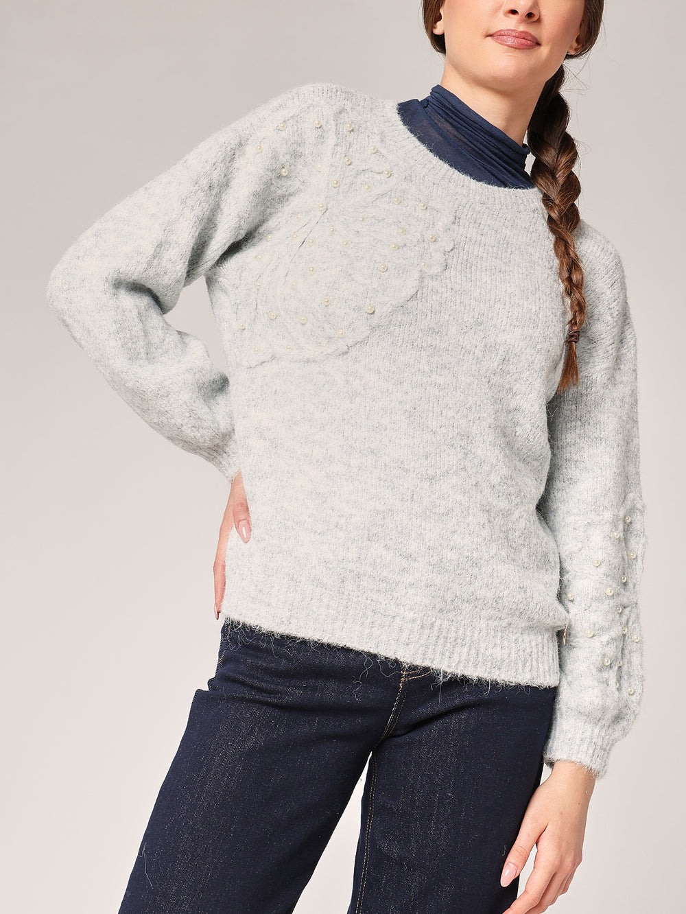 Pullover mit Blumenmuster