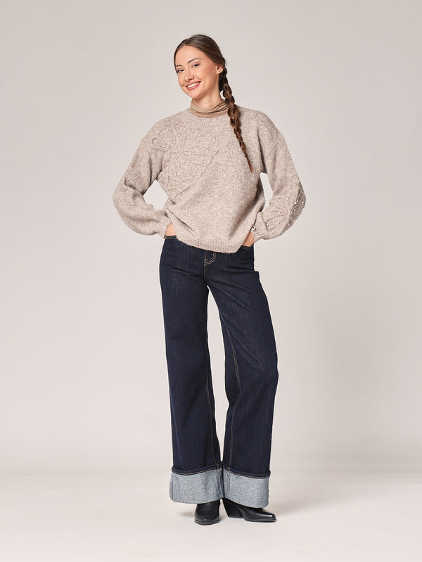 Pullover mit Blumenmuster