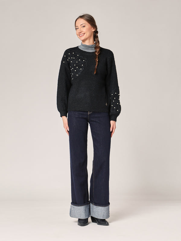 Pullover mit Blumenmuster 