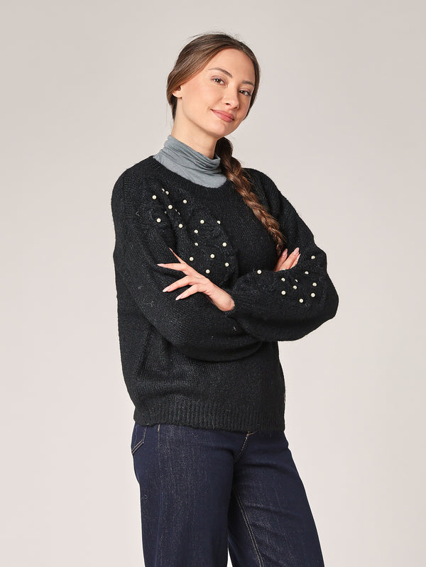 Pullover mit Blumenmuster 