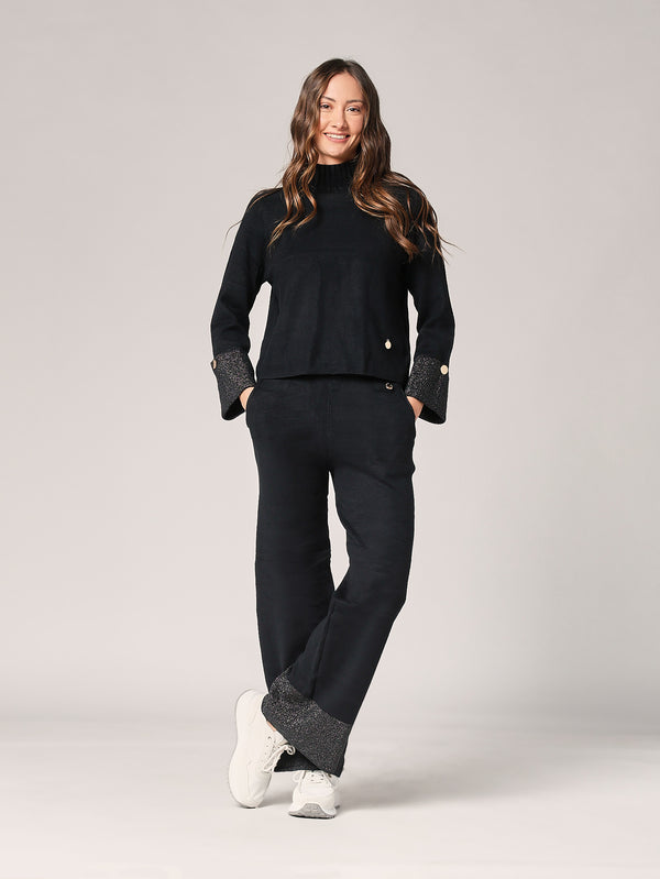 Komplett mit Lurex am Handgelenk