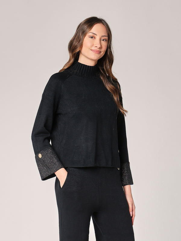 Komplett mit Lurex am Handgelenk