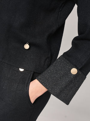 Komplett mit Lurex am Handgelenk