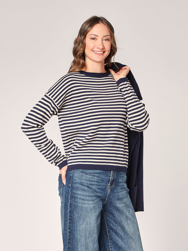 Gestreifter Pullover