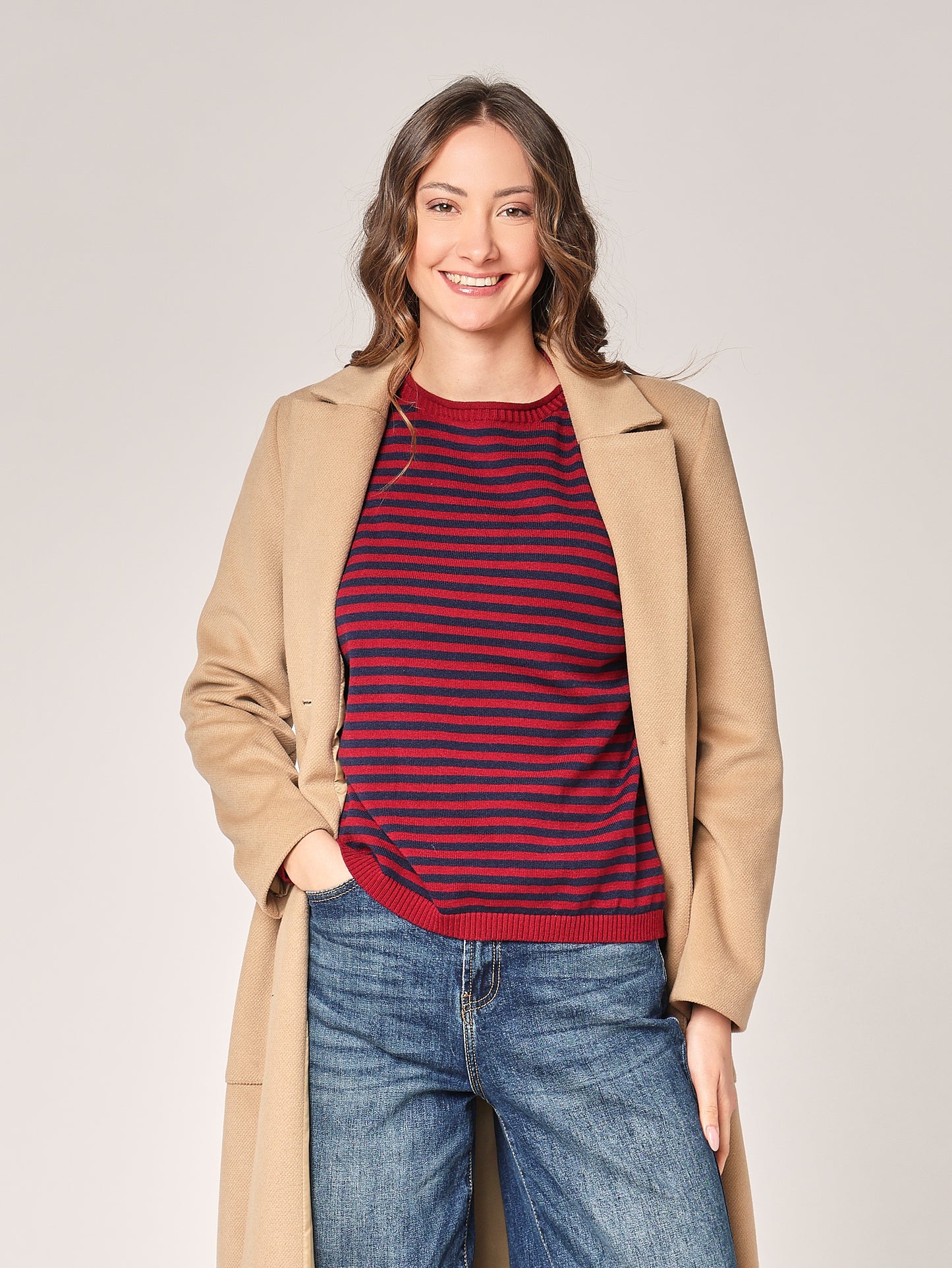 Gestreifter Pullover