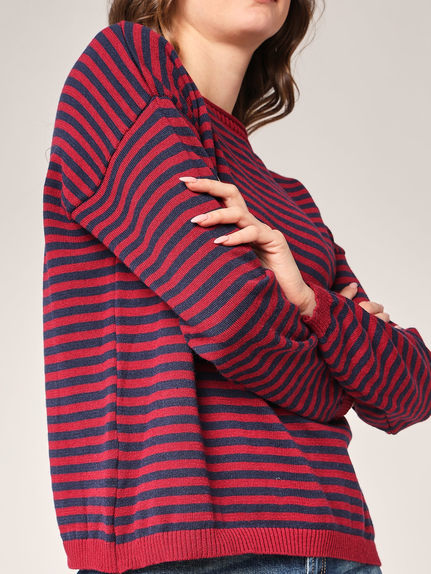 Gestreifter Pullover