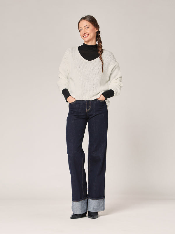 Pullover mit V-Ausschnitt