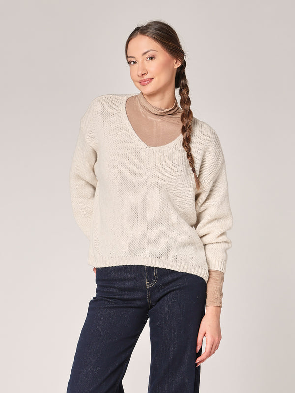 Pullover mit V-Ausschnitt