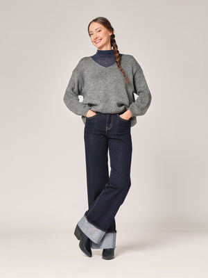 Pullover mit V-Ausschnitt