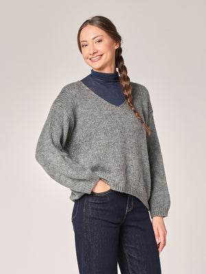 Pullover mit V-Ausschnitt