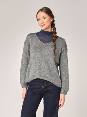 Pullover mit V-Ausschnitt