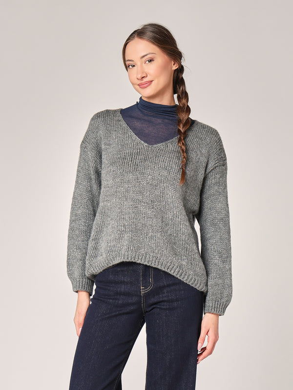 Pullover mit V-Ausschnitt