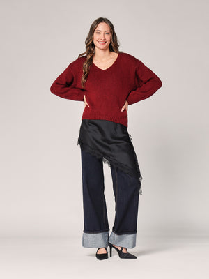 Pullover mit V-Ausschnitt