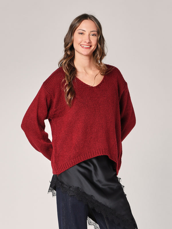 Pullover mit V-Ausschnitt