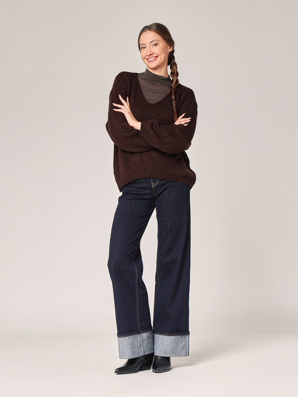 Pullover mit V-Ausschnitt