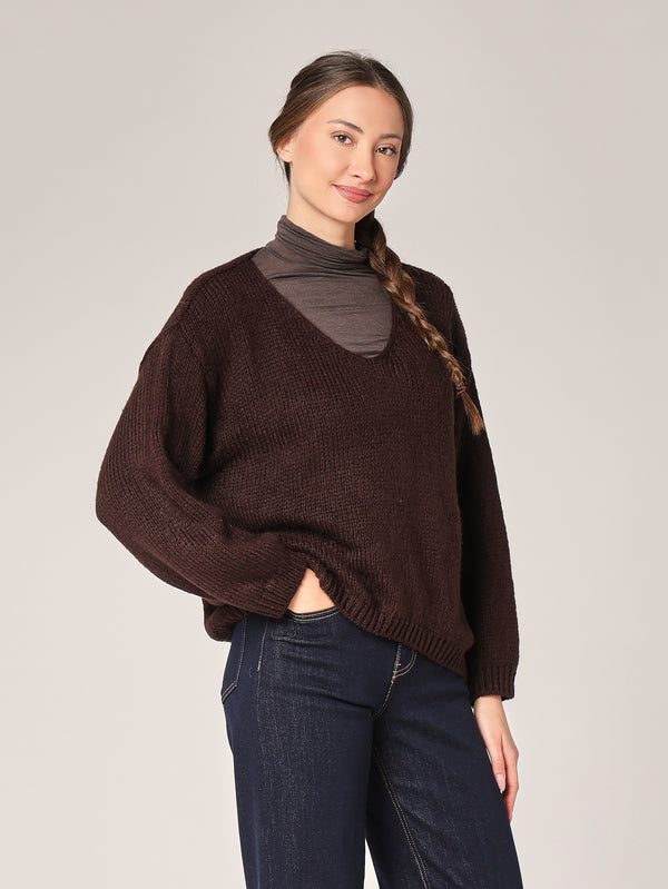 Pullover mit V-Ausschnitt