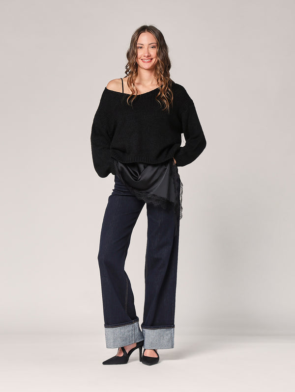 Pullover mit V-Ausschnitt