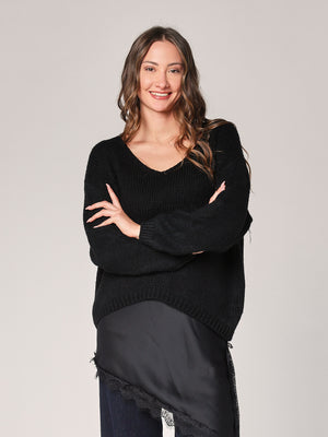 Pullover mit V-Ausschnitt