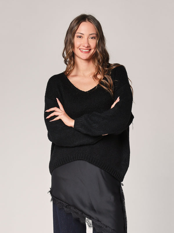 Pullover mit V-Ausschnitt