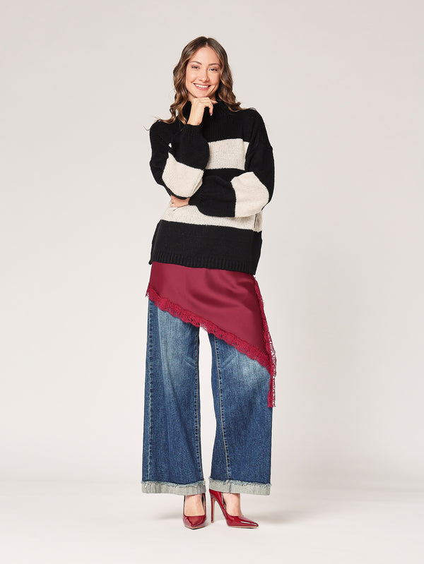 Gestreifter Pullover