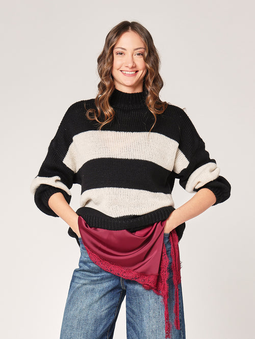 Gestreifter Pullover