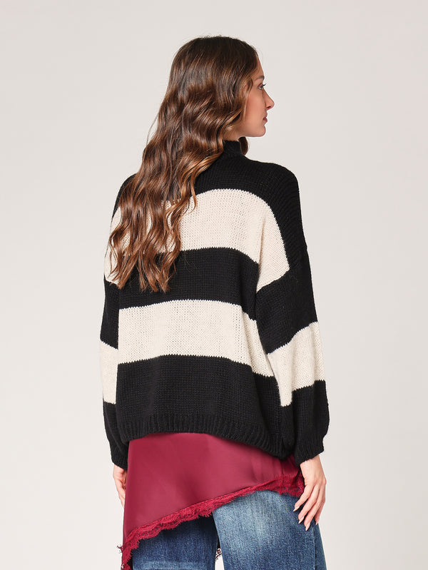 Gestreifter Pullover