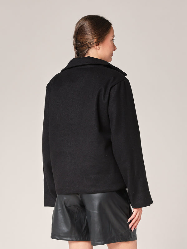 Mantel mit kariertem Futter