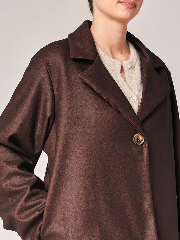 Mantel mit kariertem Futter