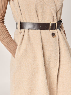 Langer ärmelloser Mantel