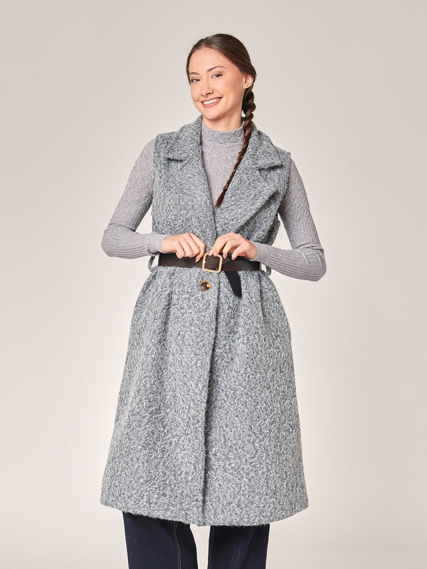 Cappotto smanicato lungo