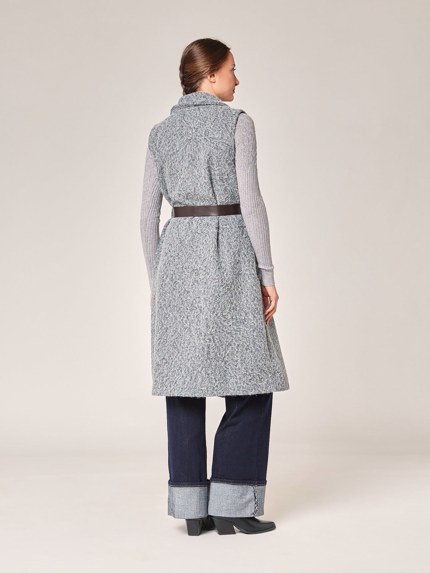 Cappotto smanicato lungo