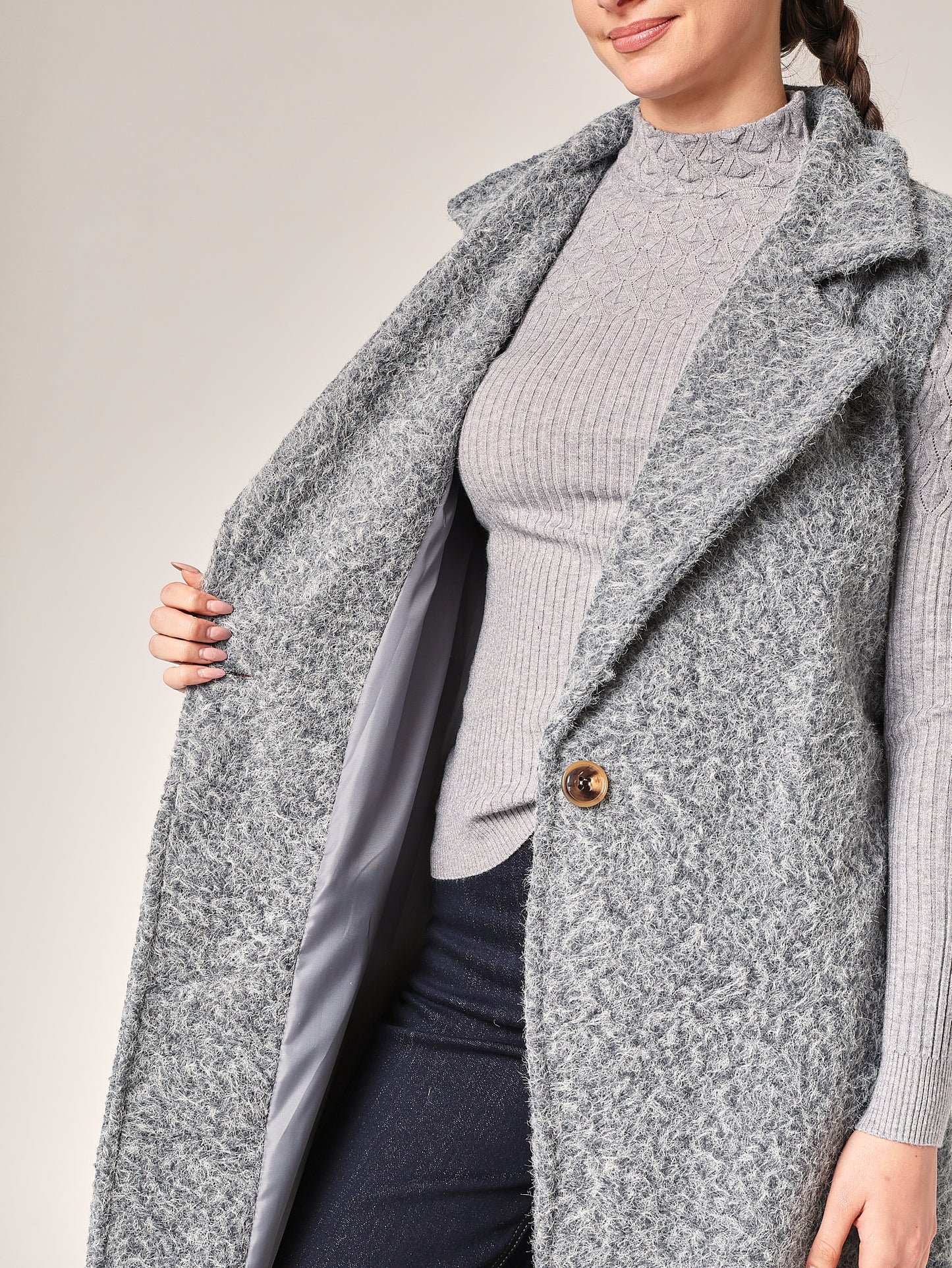 Cappotto smanicato lungo