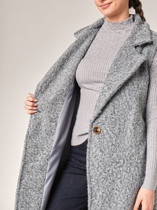 Langer ärmelloser Mantel