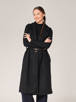 Langer ärmelloser Mantel