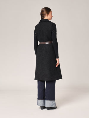 Langer ärmelloser Mantel