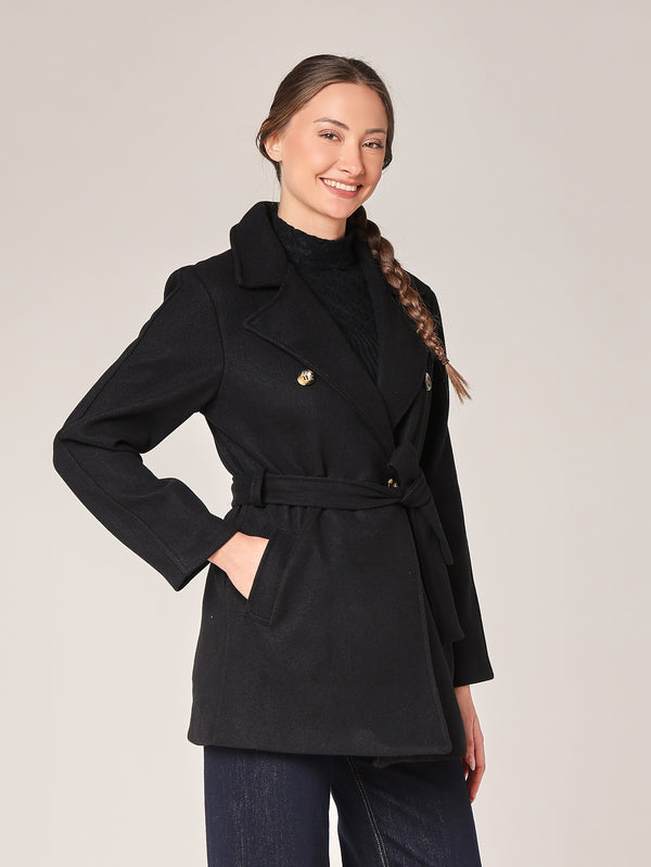 Cappotto con cintura