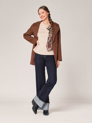 Pullover mit Pashmina-Schleife