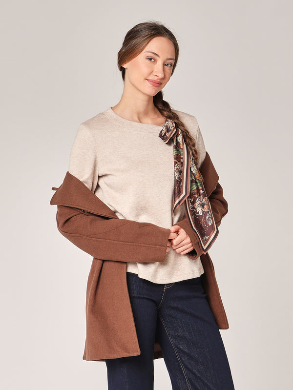 Pullover mit Pashmina-Schleife