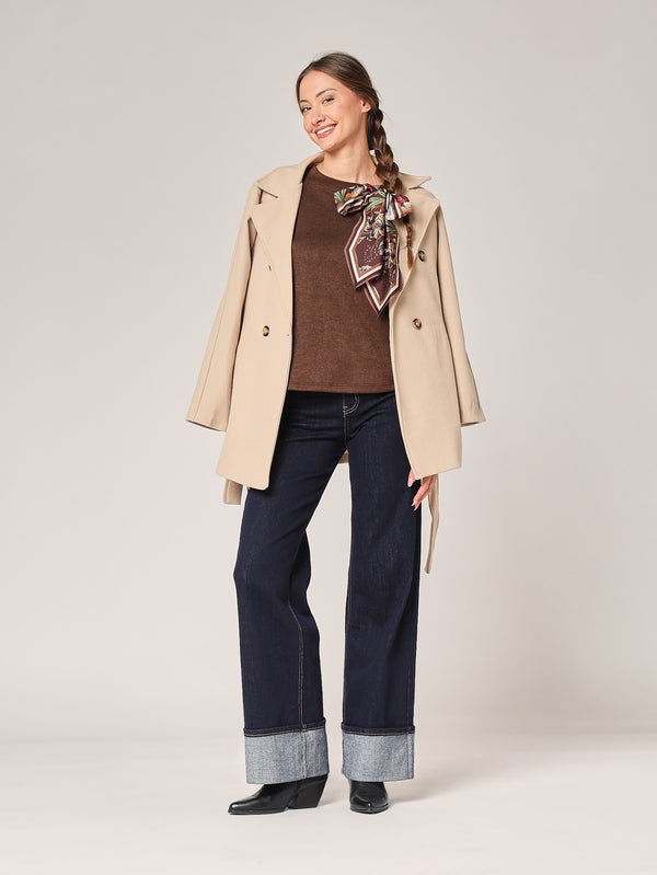 Pullover mit Pashmina-Schleife