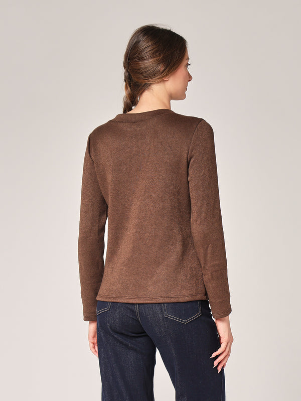 Pullover mit Pashmina-Schleife