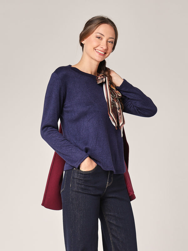 Pullover mit Pashmina-Schleife