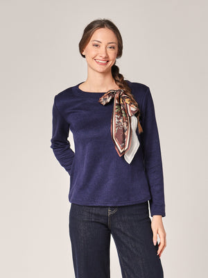 Pullover mit Pashmina-Schleife