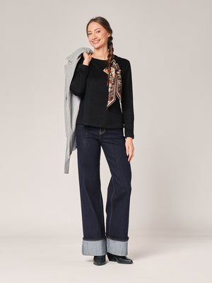 Pullover mit Pashmina-Schleife