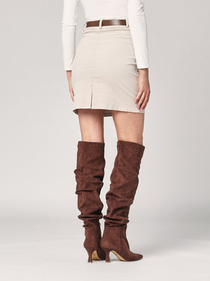 Gonna tubino velluto