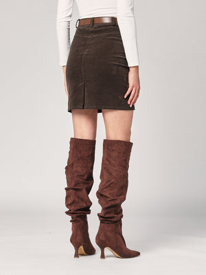 Gonna tubino velluto