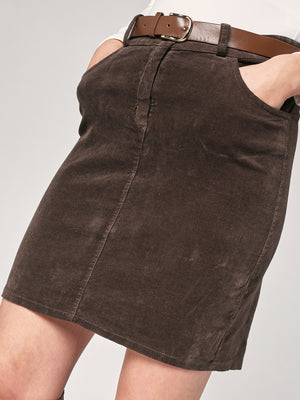 Gonna tubino velluto