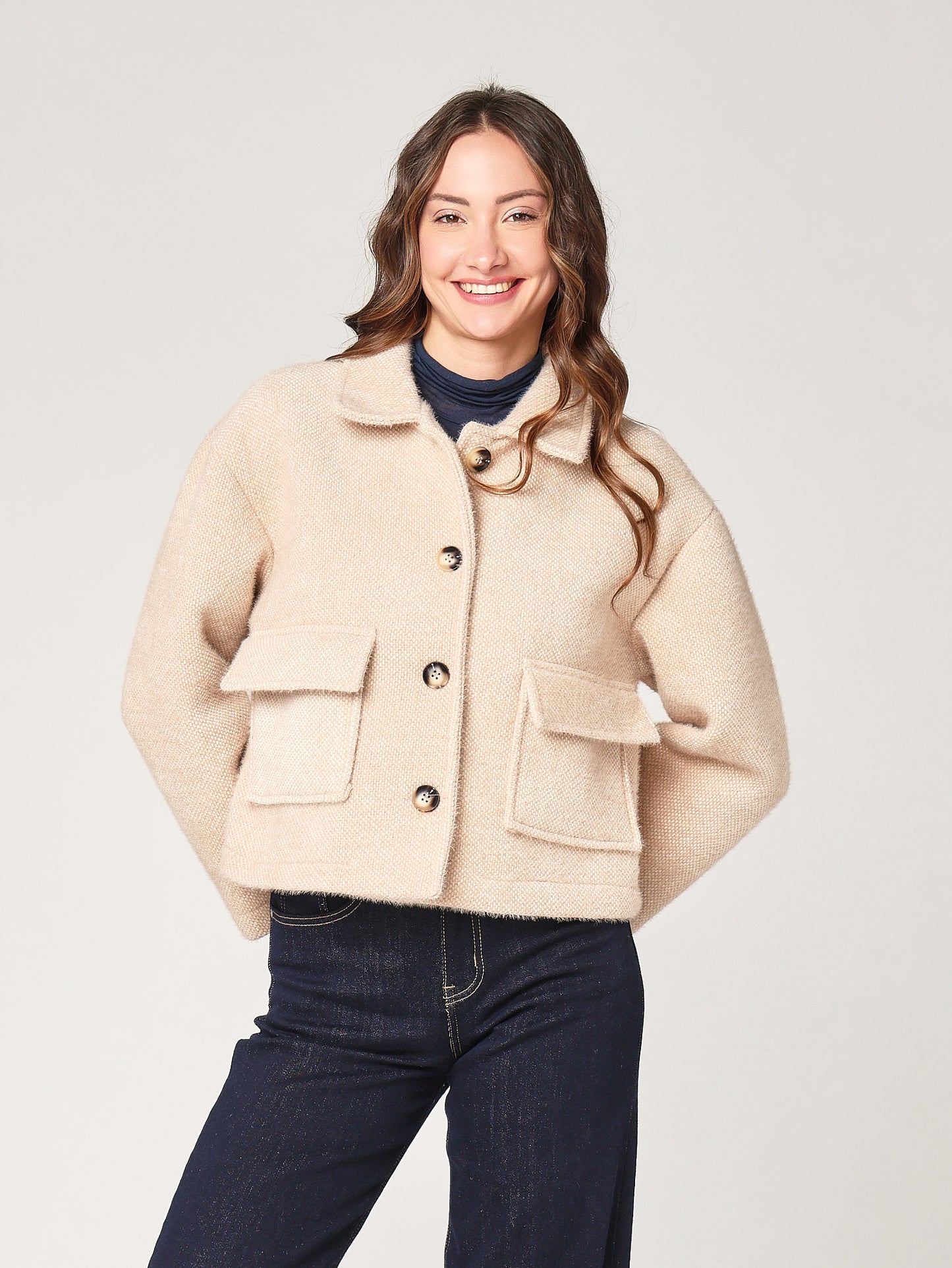 Cappotto corto due tasche