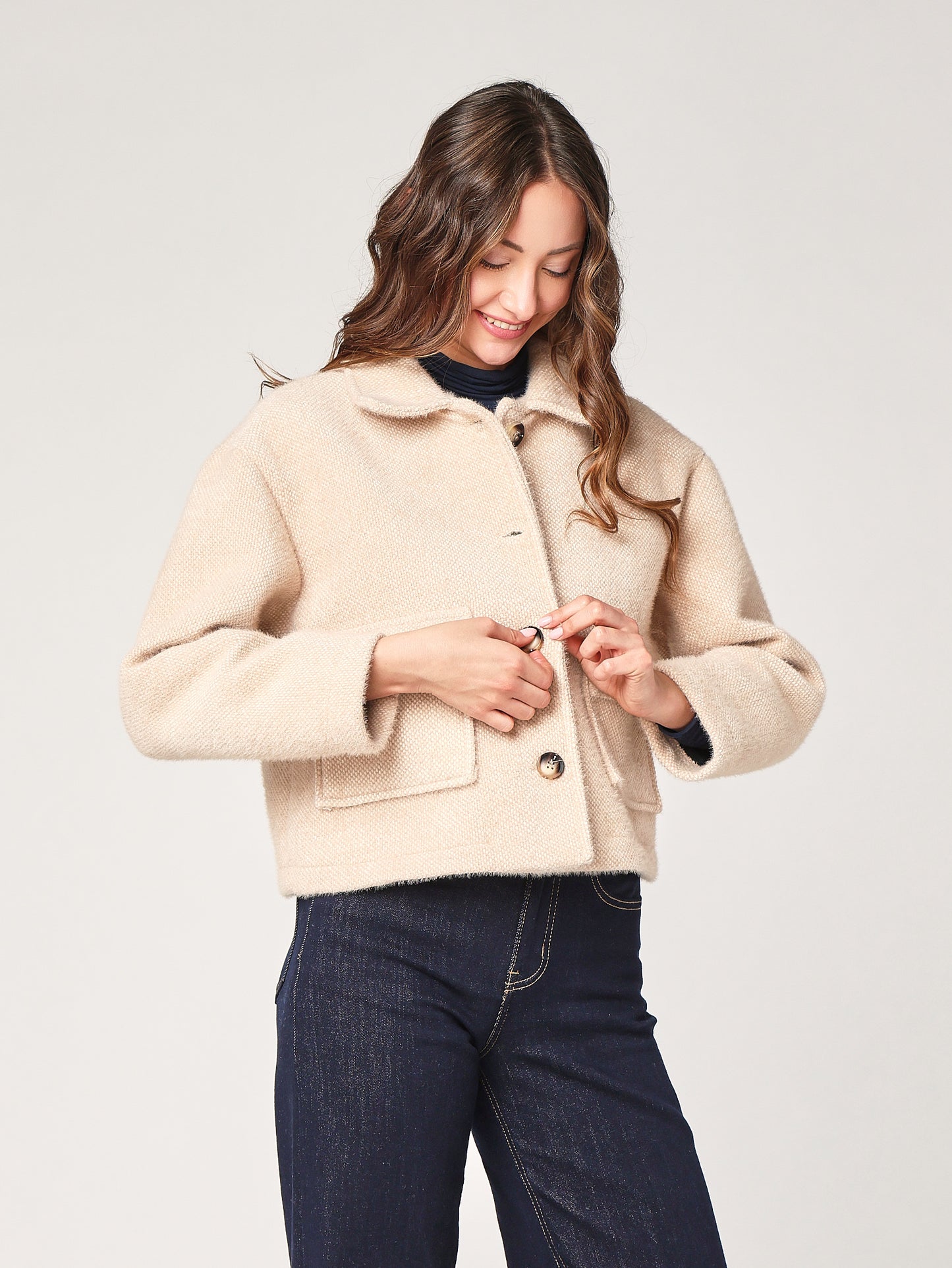 Cappotto corto due tasche